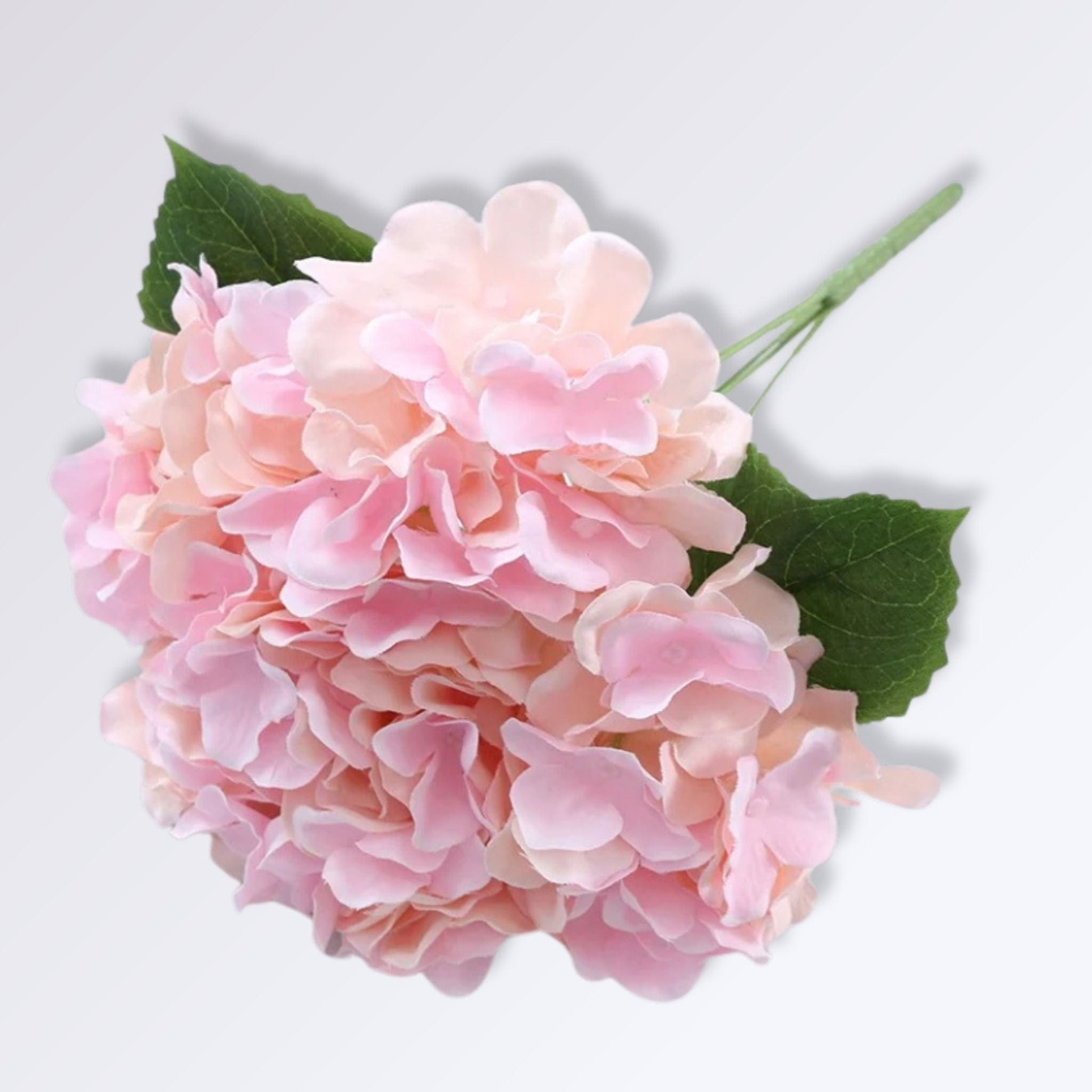 Fleur Artificielle d'Hortensia avec Tige Rose
