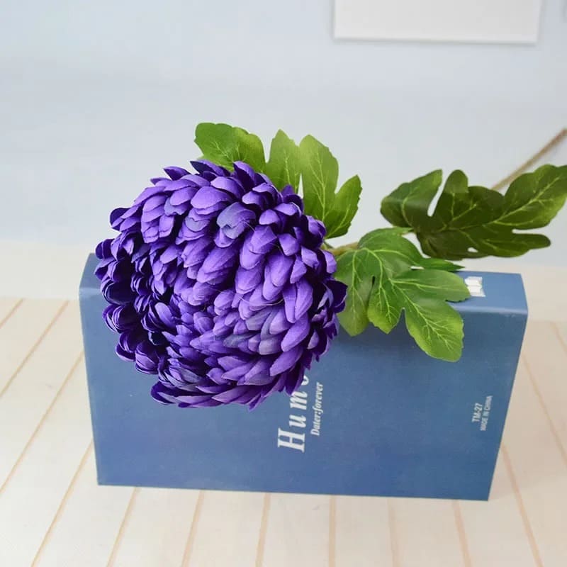 Fleur Artificielle de Chrysanthème avec Longue Tige | 75cm