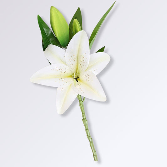 Fleur de Lys Artificielle Couleur Blanc