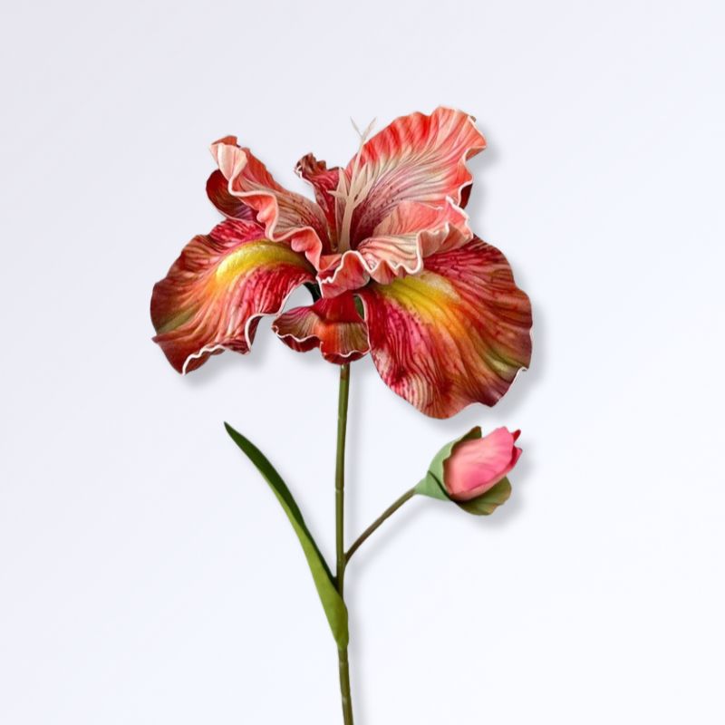 Fleur d'Iris Artificielle Orange