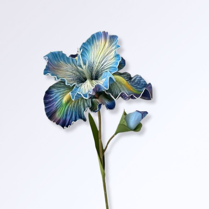 Fleur d'Iris Artificielle Bleu