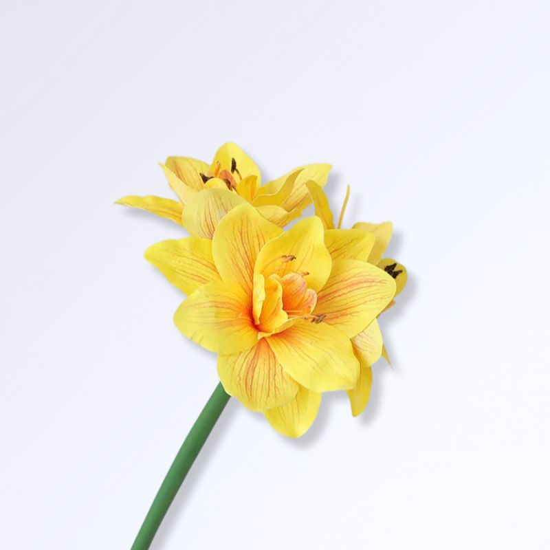 Fleurs Artificielles d'Amaryllis Jaune