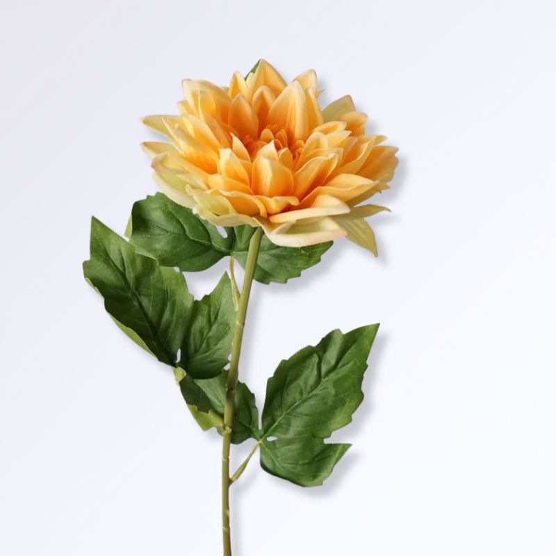 Fleurs Artificielles de Dahlia Jaune