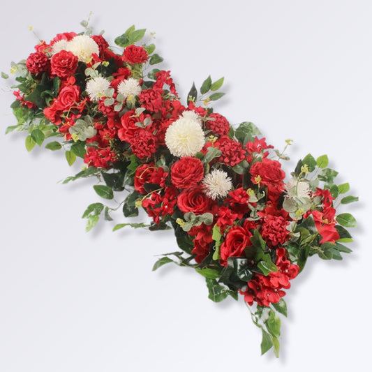 Fleurs Artificielles pour Arche de Mariage Couleur Rouge