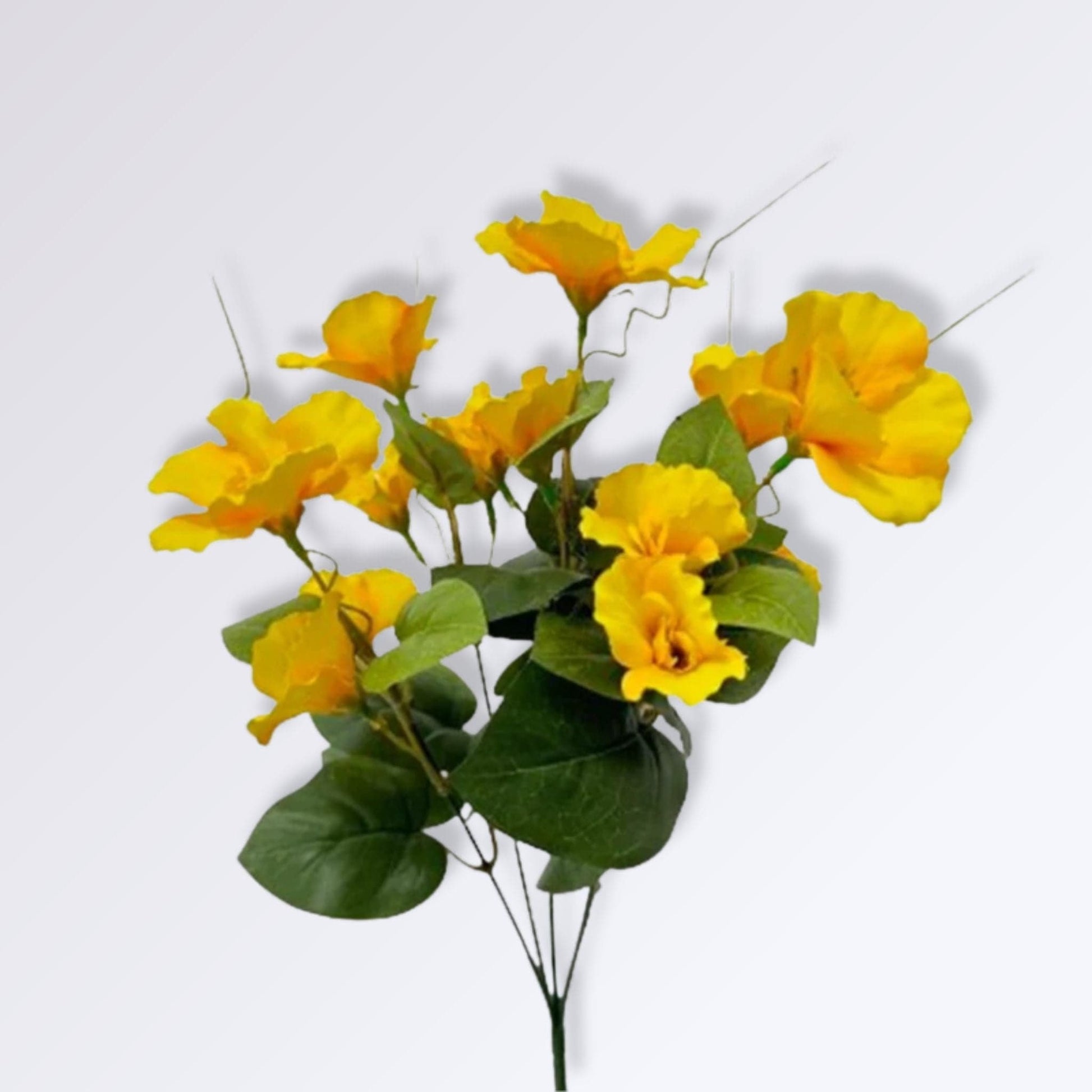 Fleurs d'Hibiscus Artificielles Couleur Jaune