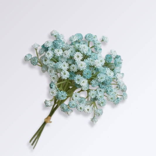 Fleurs de Gypsophiles Artificielles Couleur Bleu 