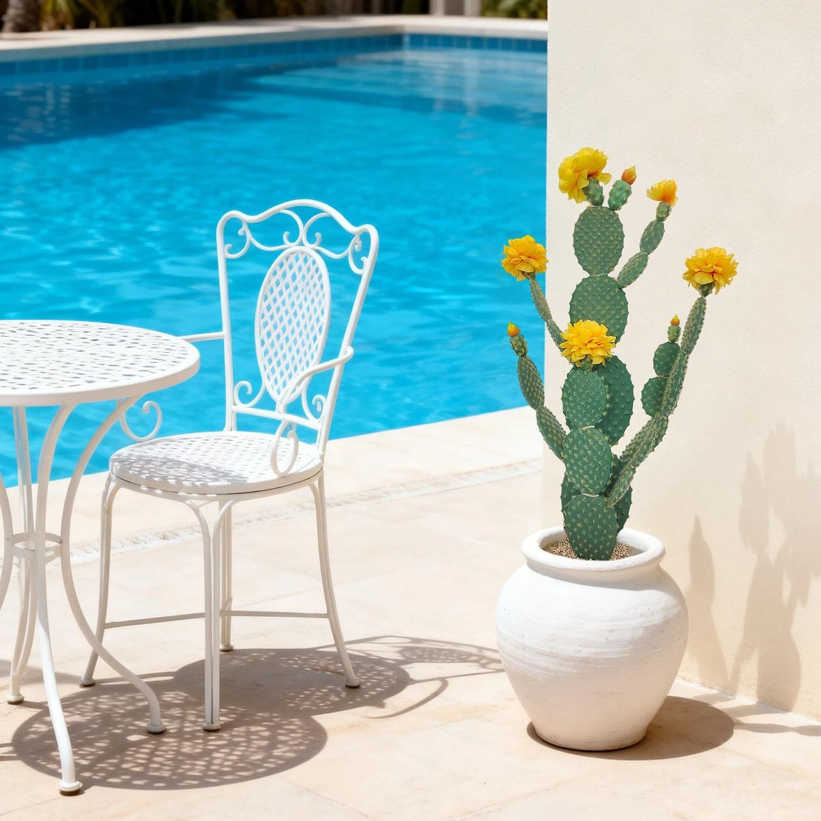 Grand Cactus Artificiel en Pot pour Extérieur