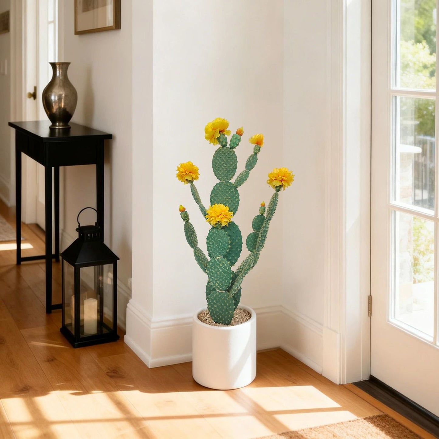 Grand Cactus Artificiel en Pot pour Extérieur