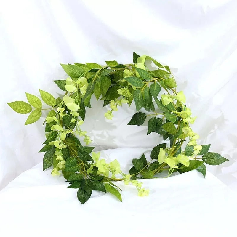 Guirlande de Glycine Artificielle Couleur Vert
