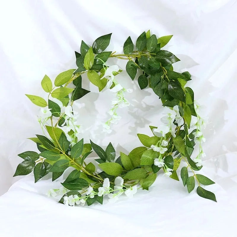 Guirlande de Glycine Artificielle Blanc