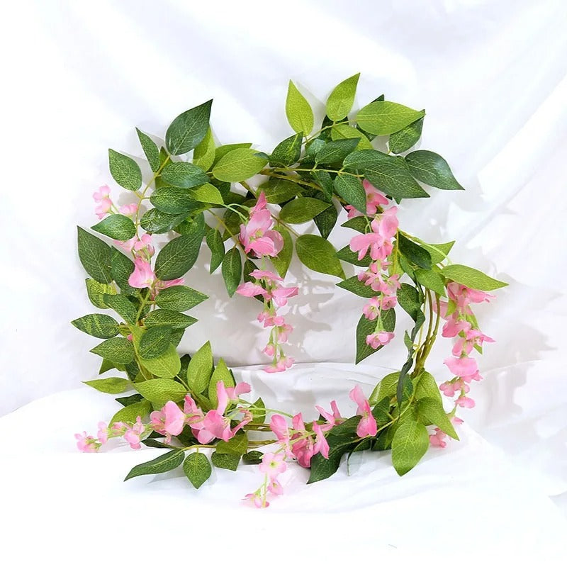 Guirlande de Glycine Artificielle Rose clair