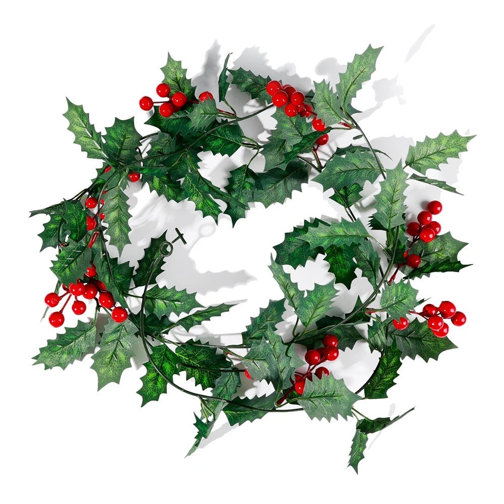 Guirlande de Houx Artificielle Feuillage vert