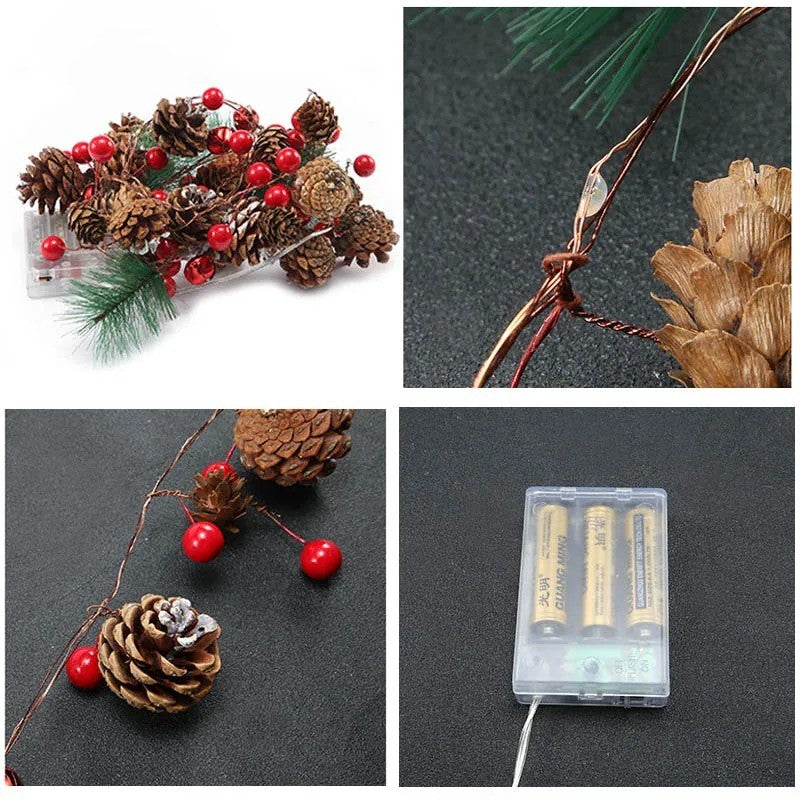 Guirlande de Pin Artificielle Lumineuse