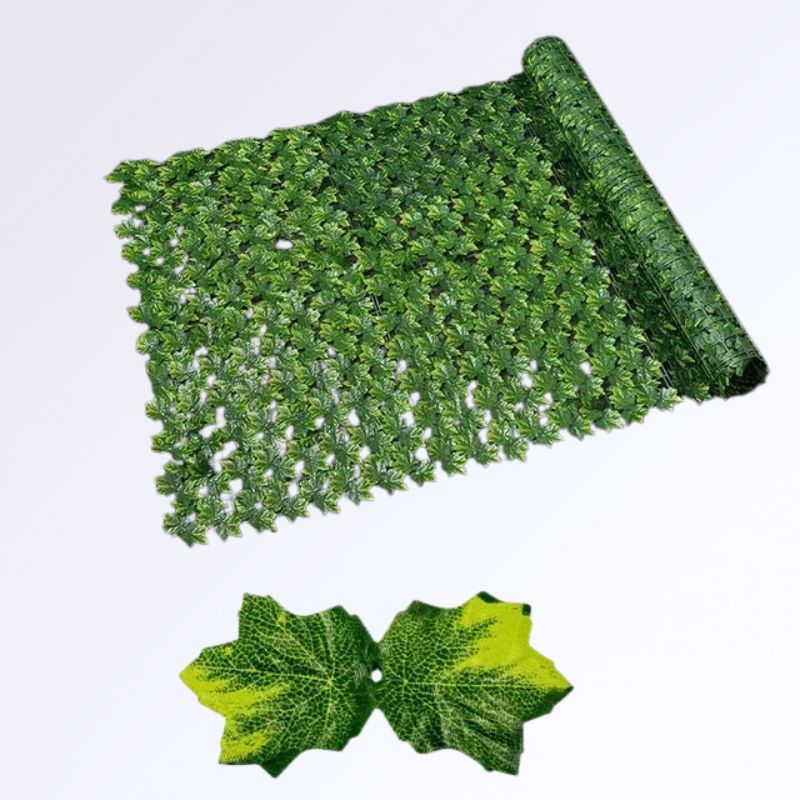 Haie à Feuillage Artificiel Brise Vue pour Extérieur Érable