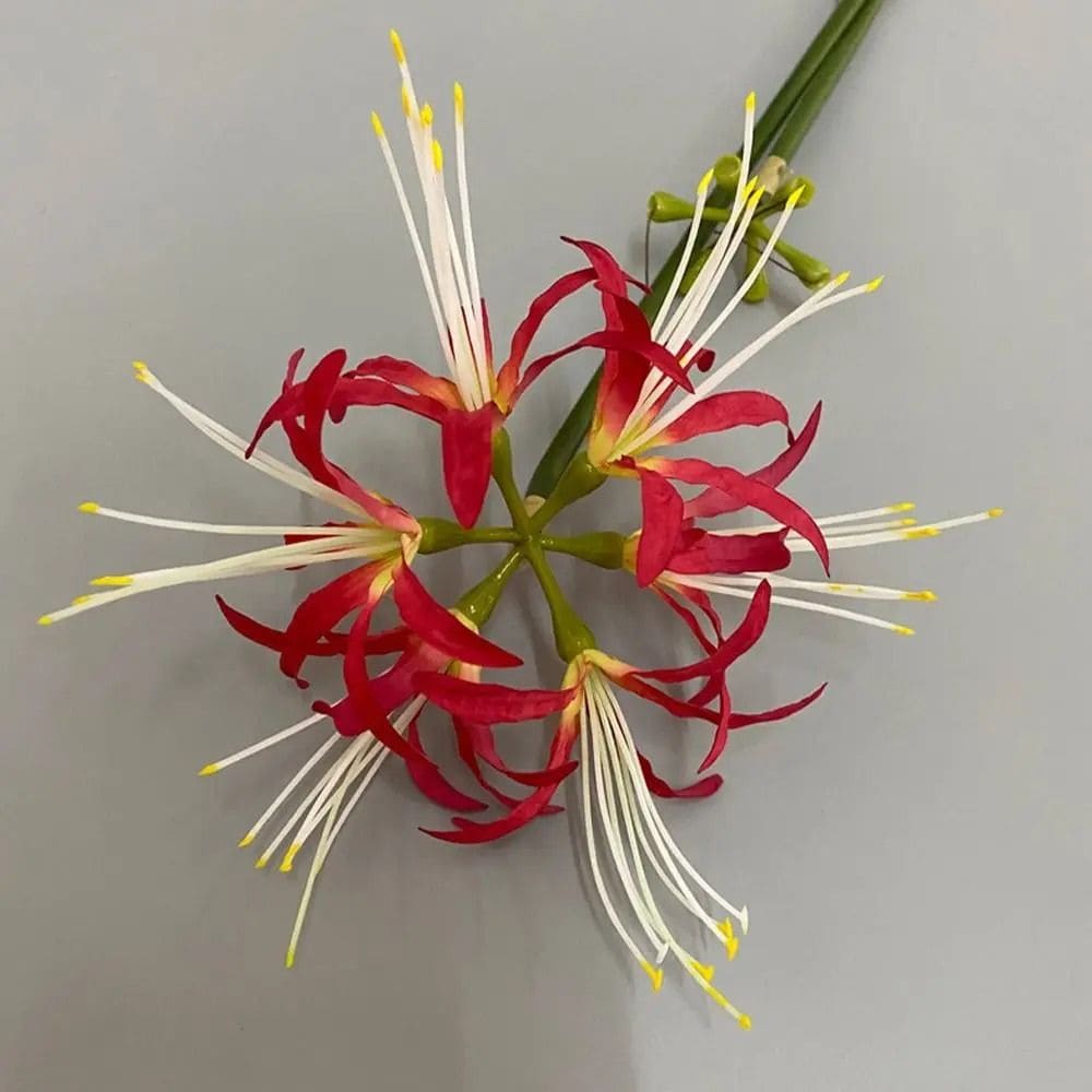 Lycoris Fleur Artificielle Rouge - blanc