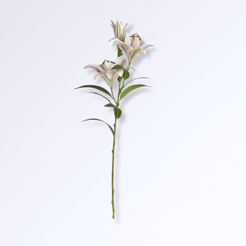Lys Artificiel Blanc Haut de Gamme Blanc - rose clair