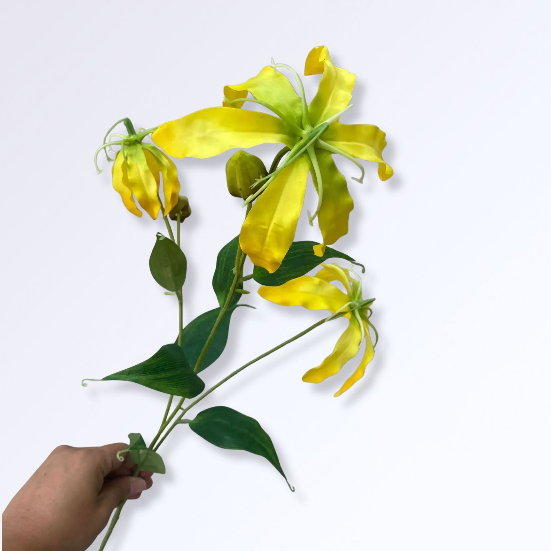 Lys de Flamme Gloriosa Artificiel Jaune