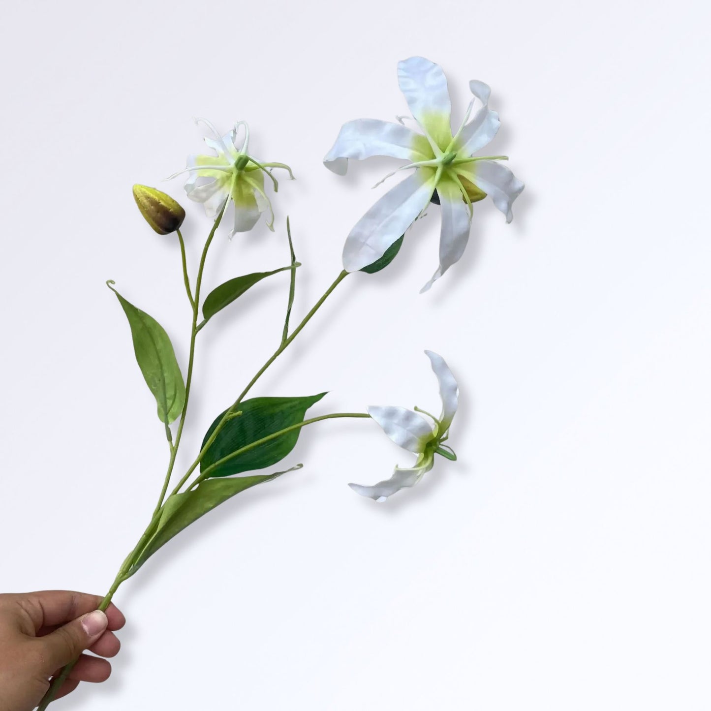 Lys de Flamme Gloriosa Artificiel Blanc