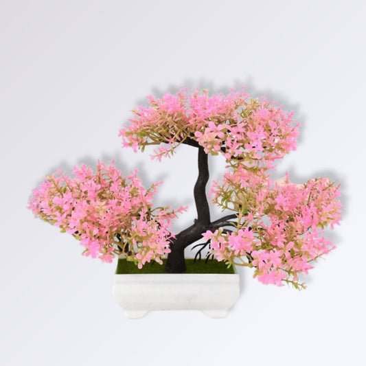 Mini Bonsaï Artificiel 22cm Rose
