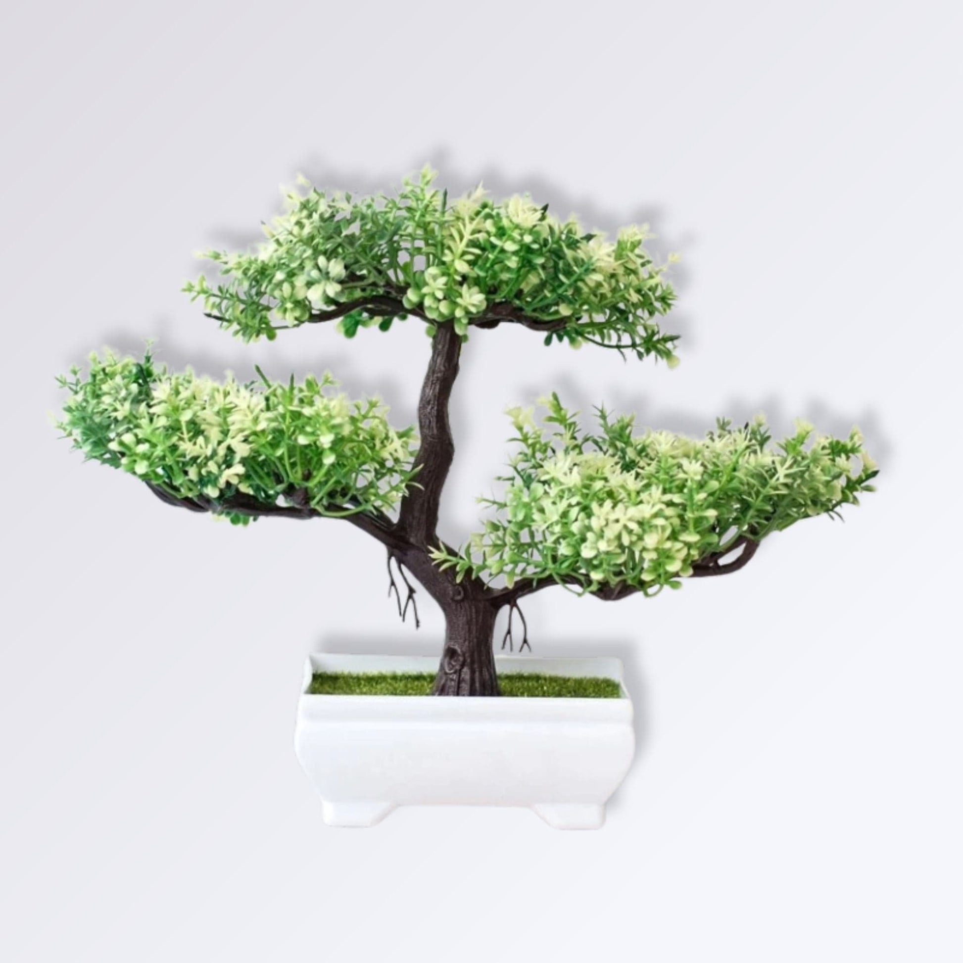 Mini Bonsaï Artificiel 22cm Blanc