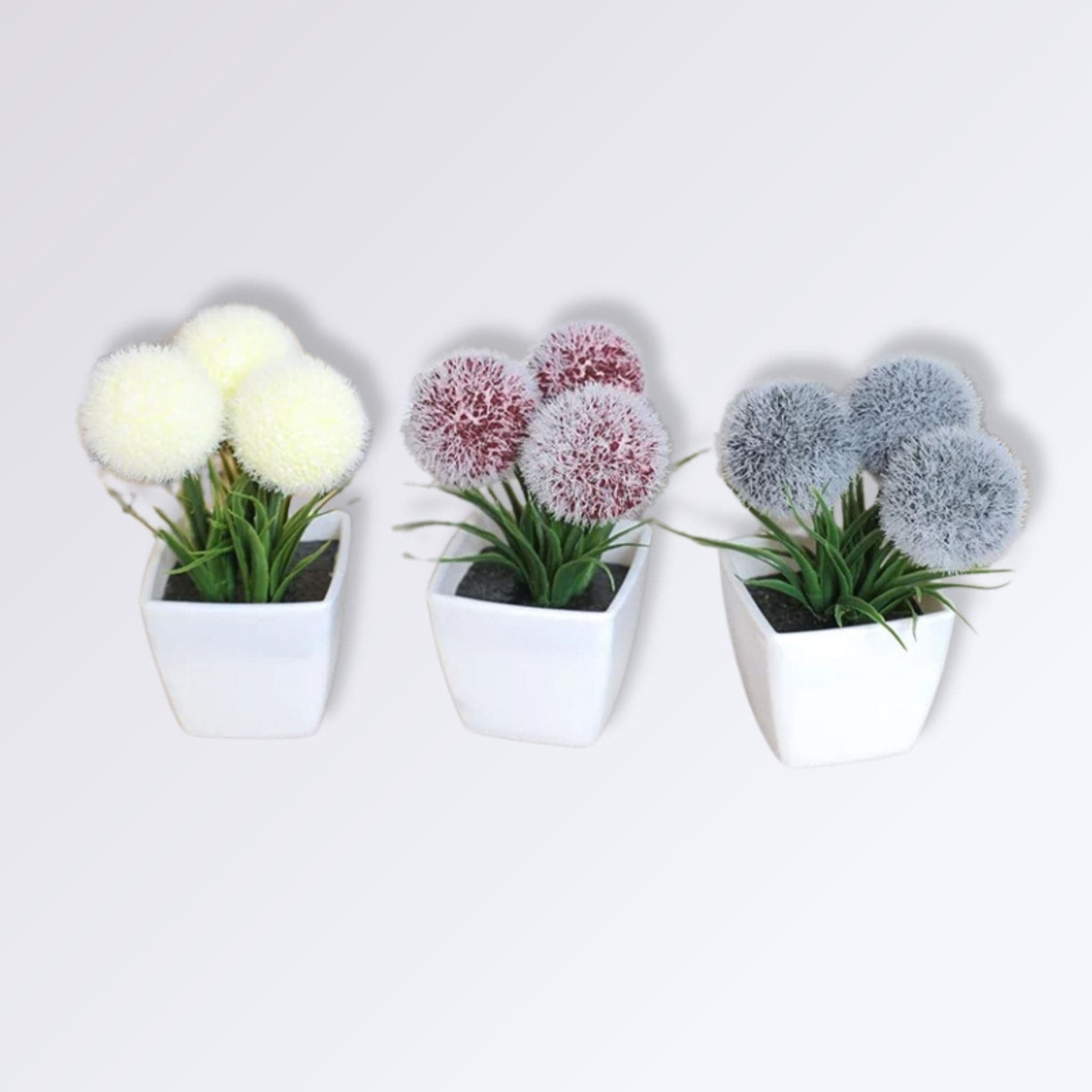 Mini Plantes Artificielles en Pot | Lot de 3 perles