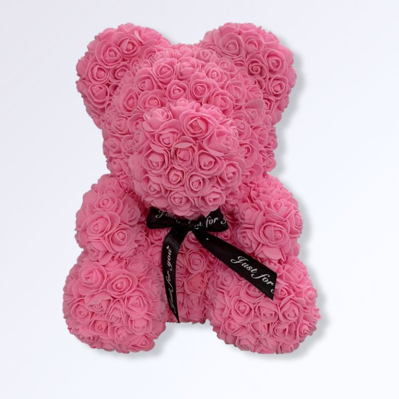 Ourson en Rose Éternelle 40 cm Rose