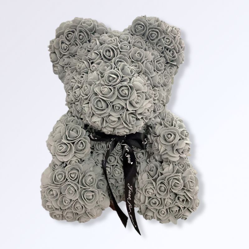 Ourson en Rose Éternelle 40 cm Gris