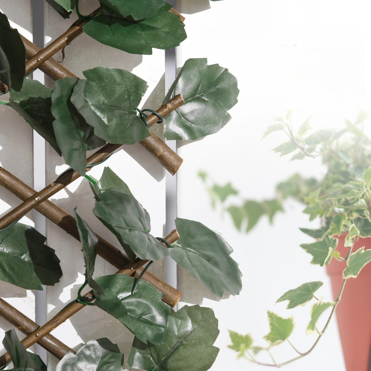 Palissade Végétale avec Feuilles Artificielles