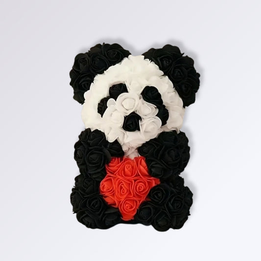 Panda En Rose Éternelle Couleur Rouge