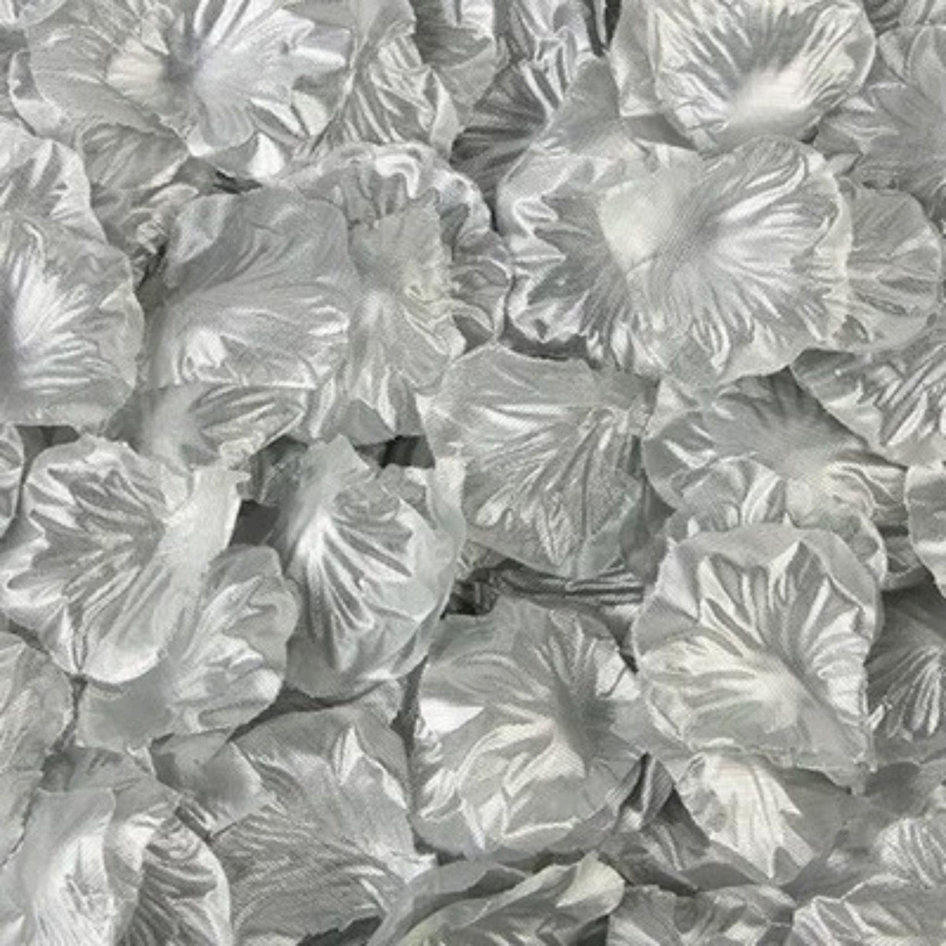 Pétales De Rose Artificielles Argent / 100 unités
