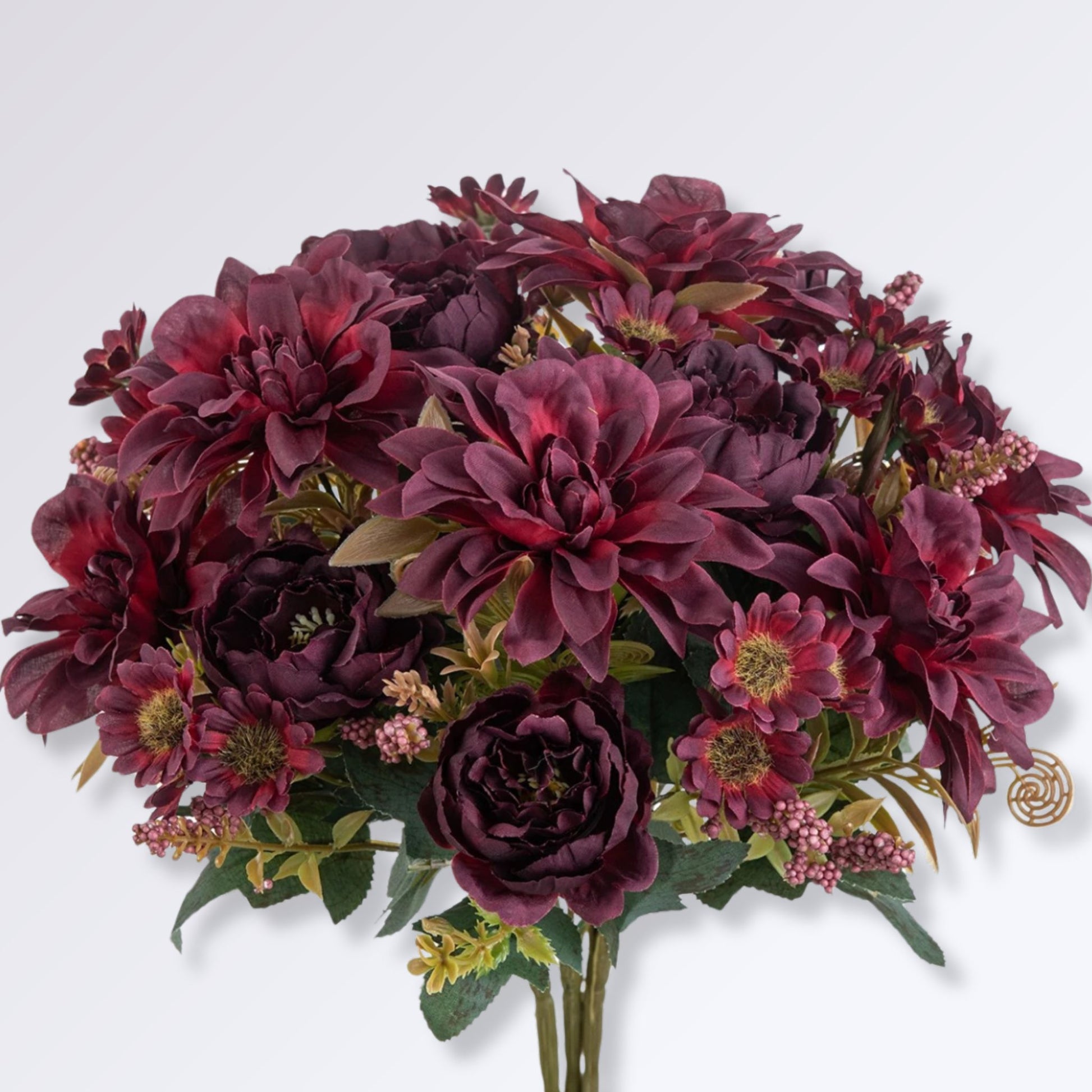 Petit Bouquet de Fleurs Artificielles Couleur Rouge