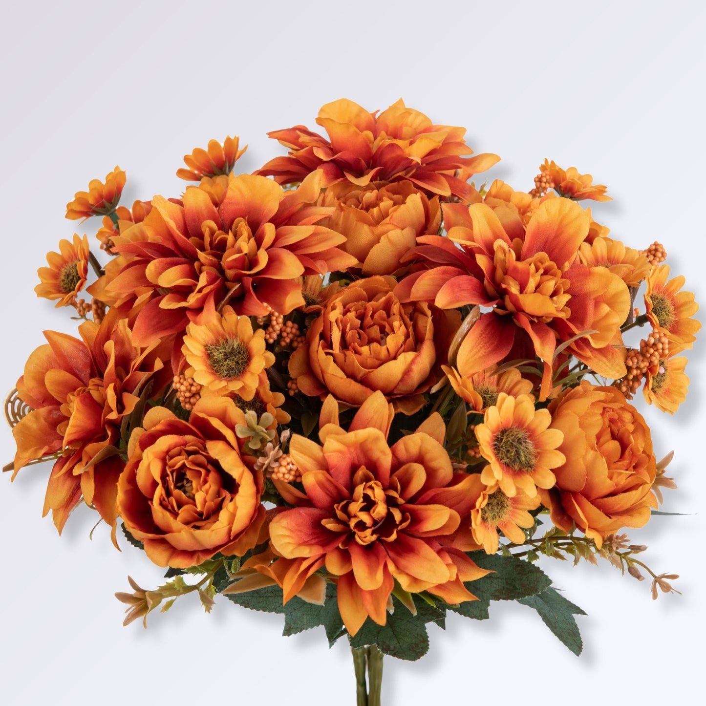 Petit Bouquet de Fleurs Artificielles Couleur Orange