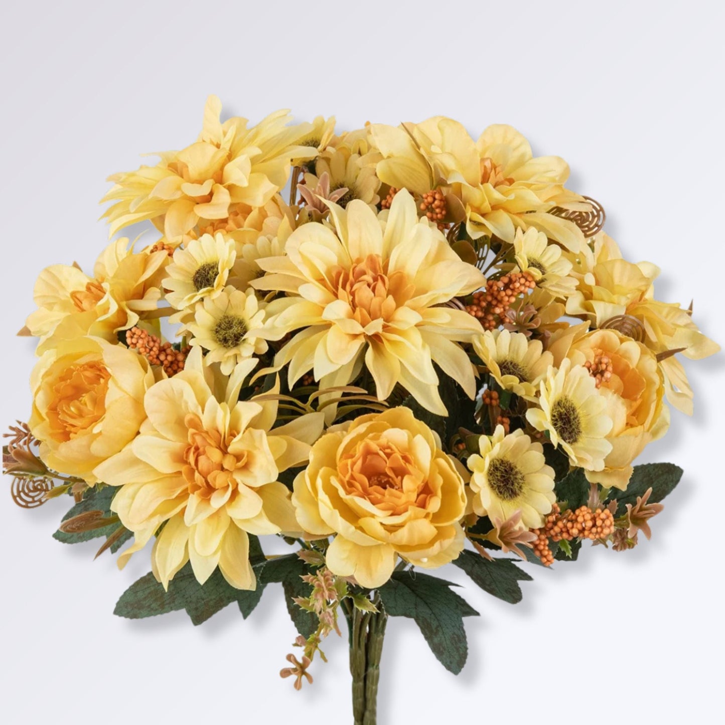 Petit Bouquet de Fleurs Artificielles Couleur Jaune