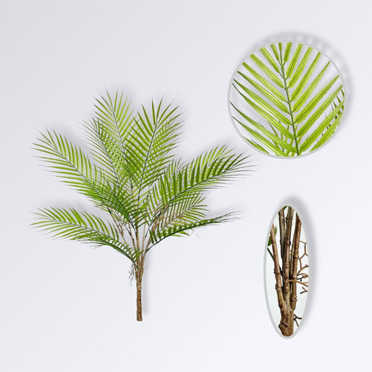 Petit Palmier Artificiel Réaliste 15 feuilles 80cm
