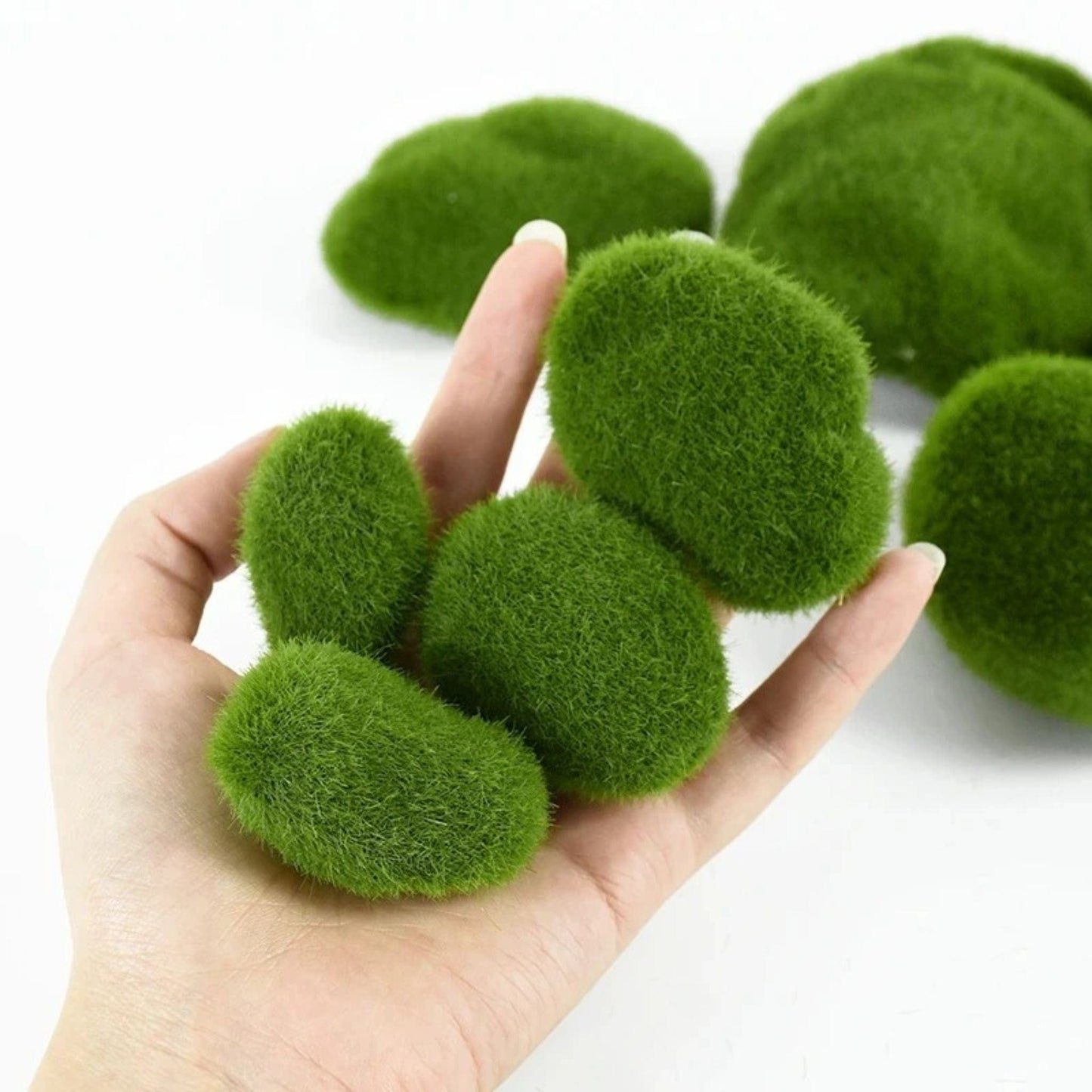 Pierre De Mousse Artificielle Verte