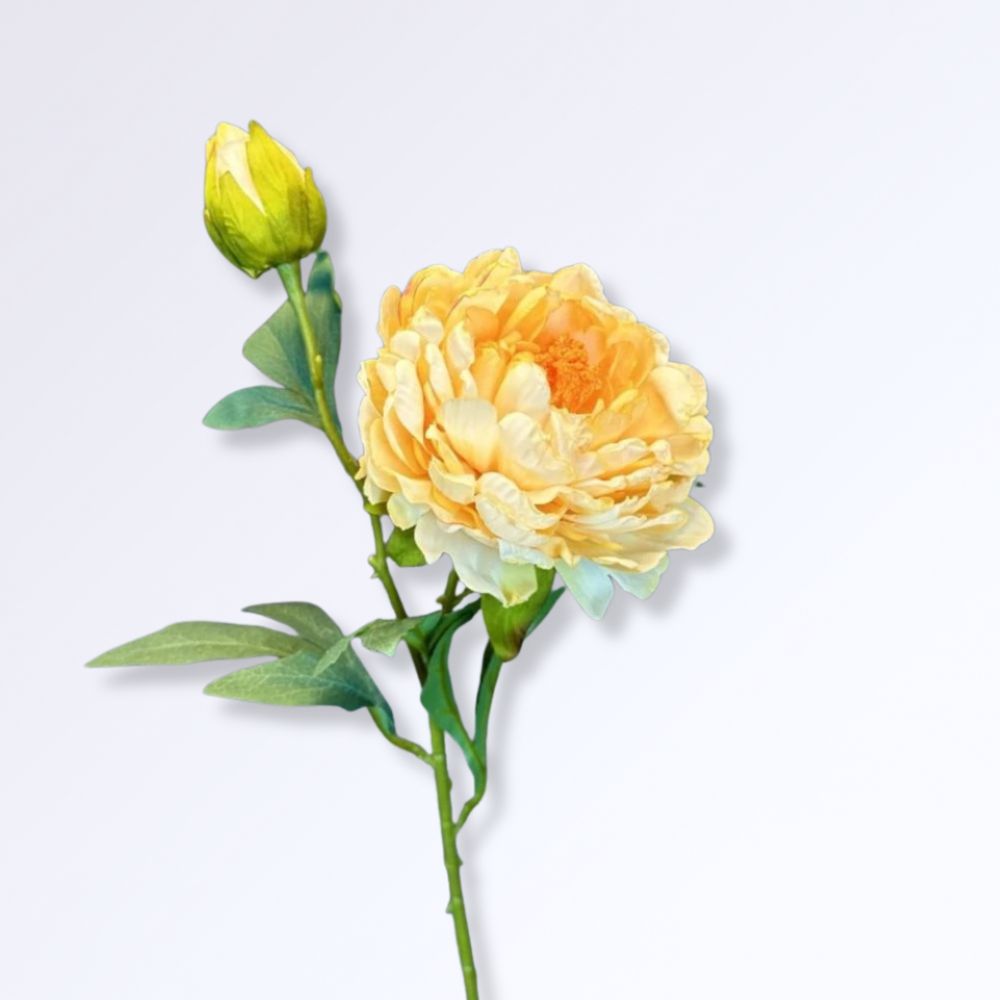 Pivoine Artificielle en Soie Géante Champagne