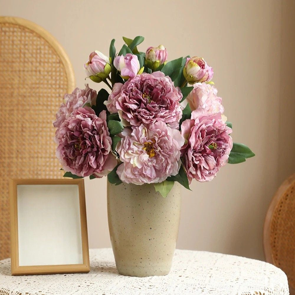 Pivoine Artificielle en Soie Géante