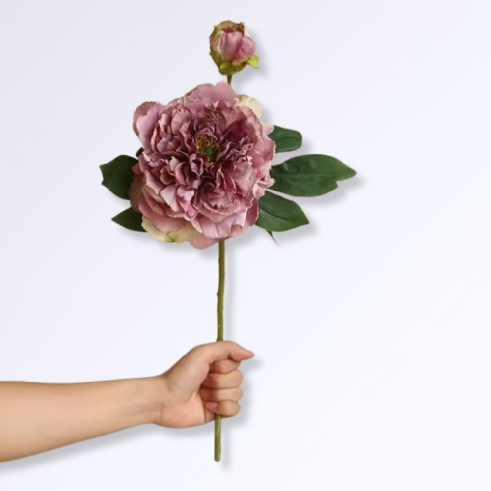 Pivoine Artificielle en Soie Géante Violet