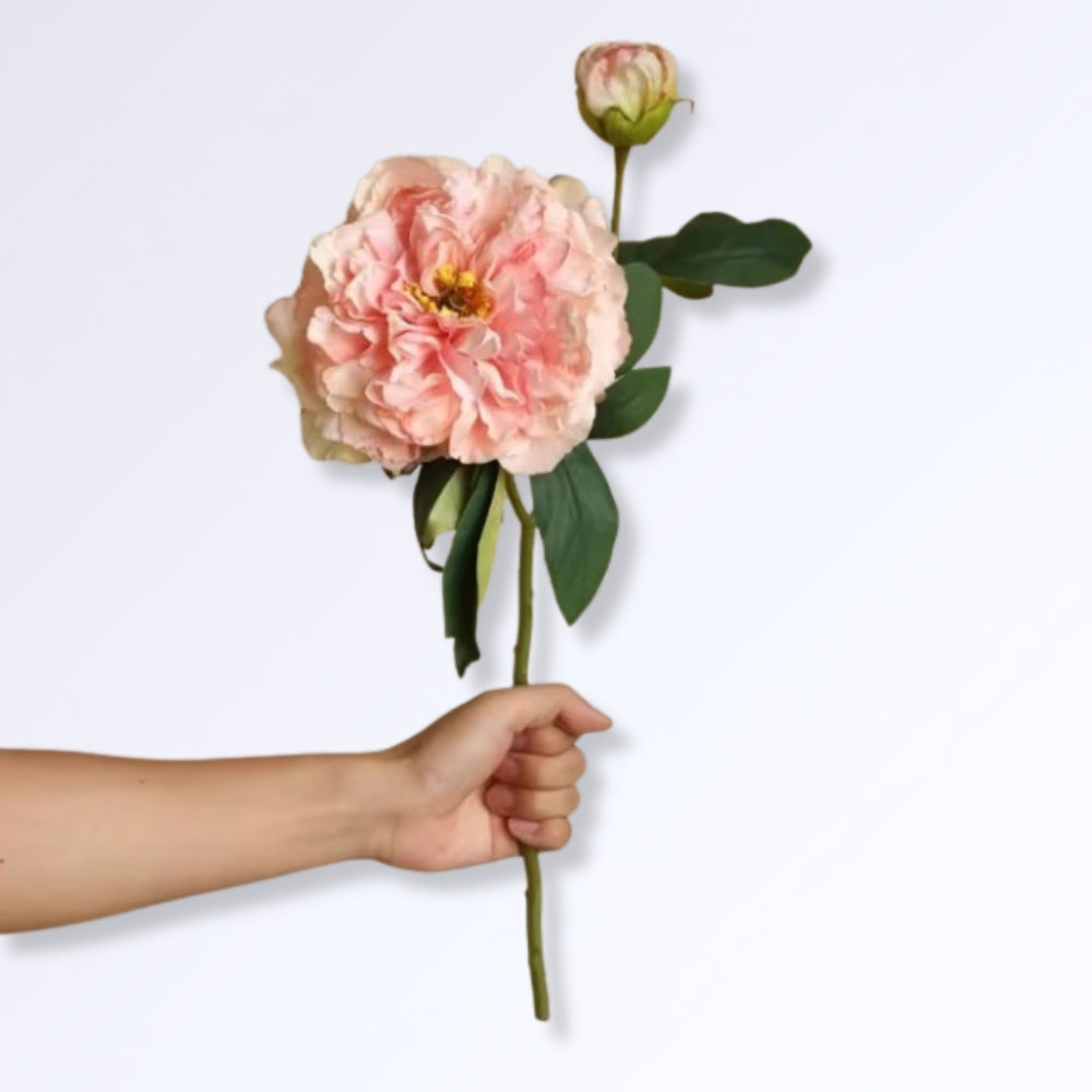 Pivoine Artificielle en Soie Géante Rose