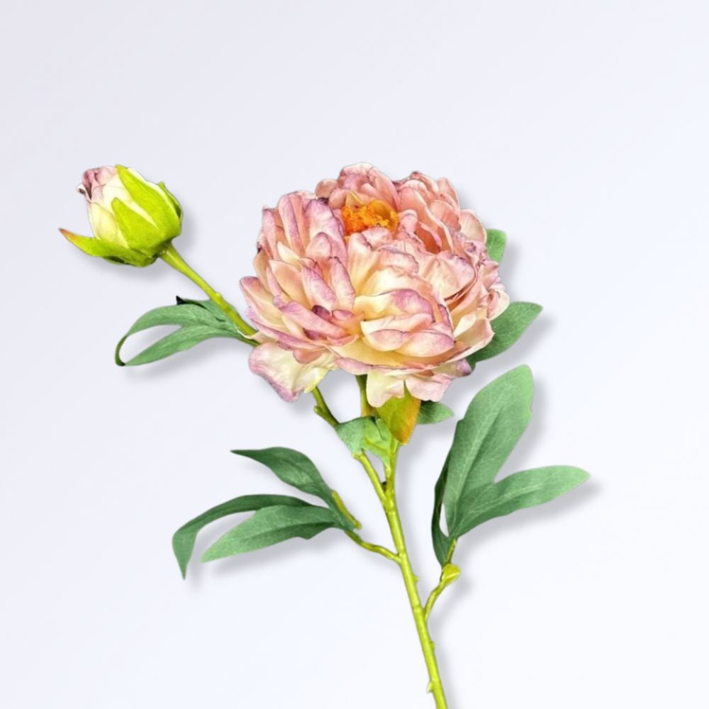 Pivoine Artificielle en Soie Géante Violet - champagne