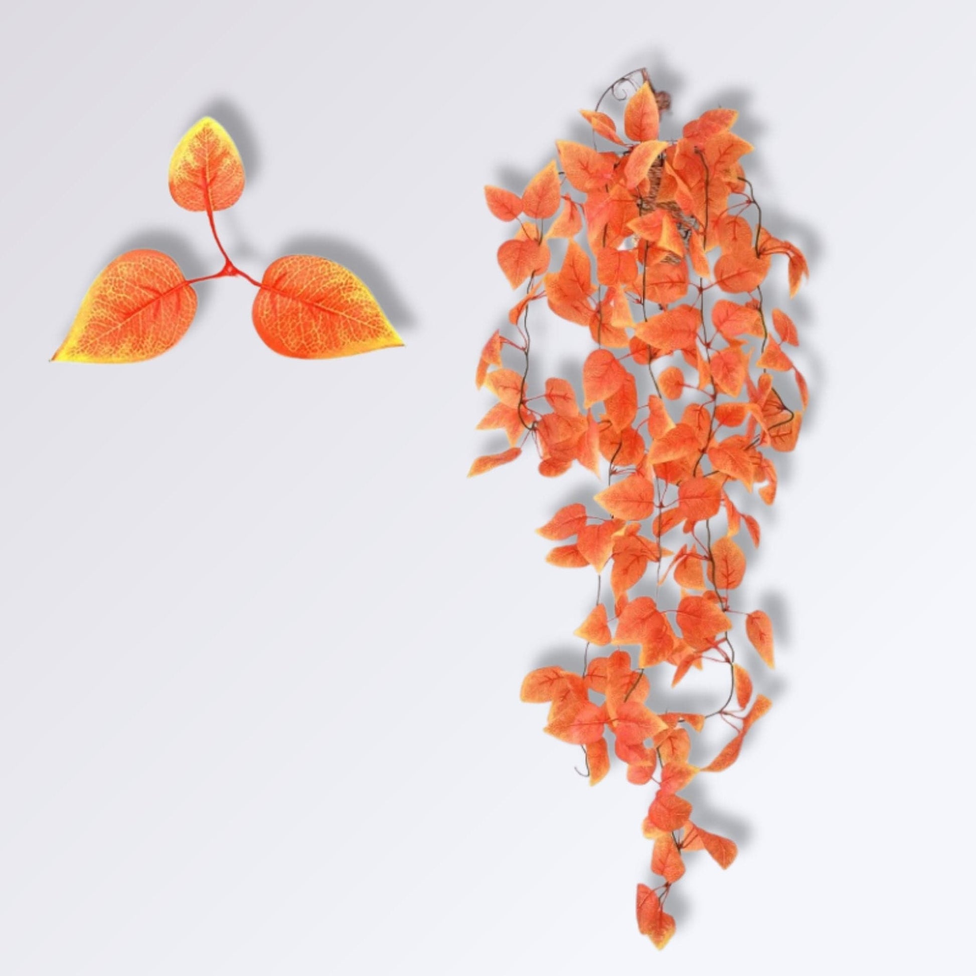 Plante Artificielle Murale Tombante | feuille orangée