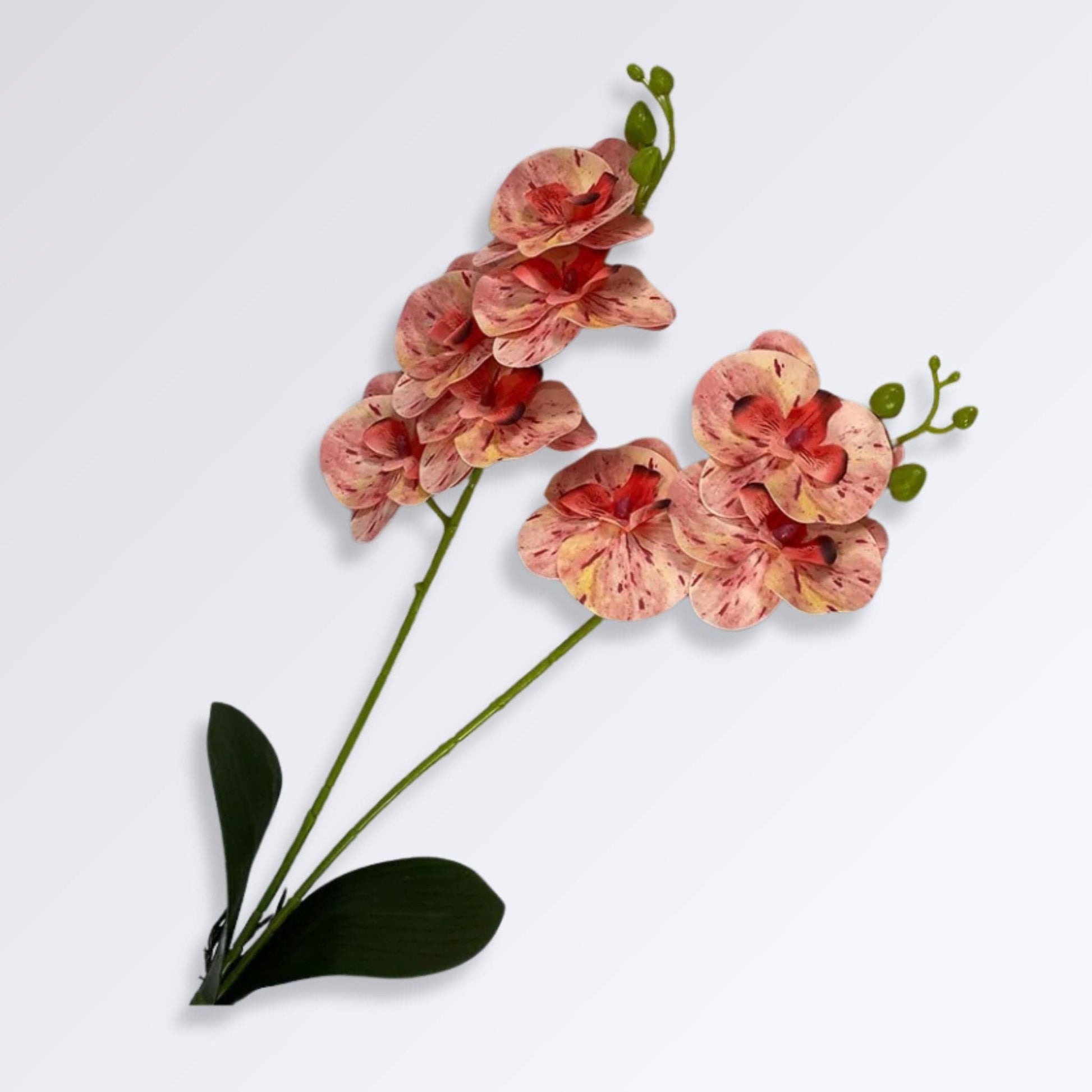 Plante Artificielle Orchidée sur Tige Couleur Jaune-Rouge