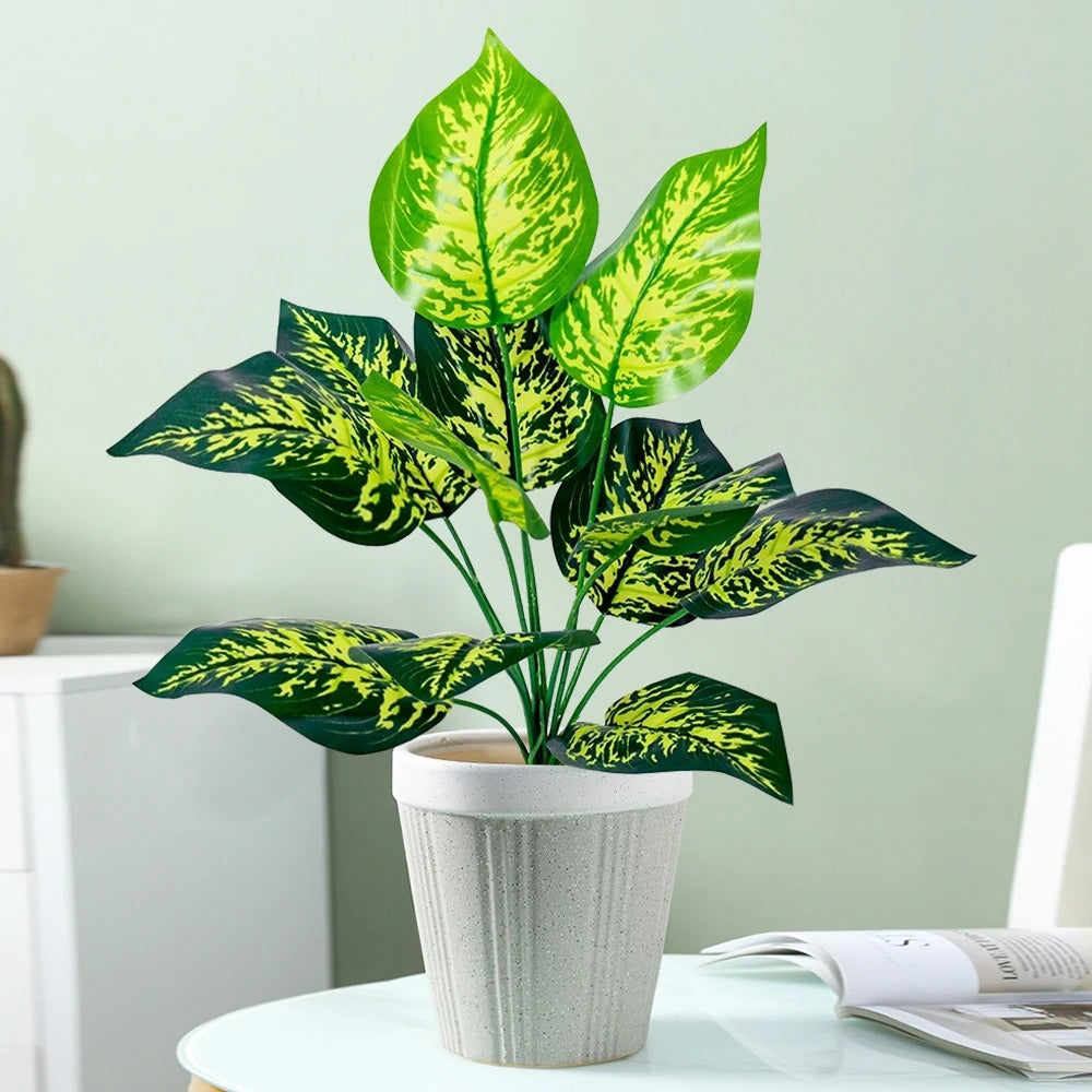 Plante Artificielle Verte et Jaune Dieffenbachia