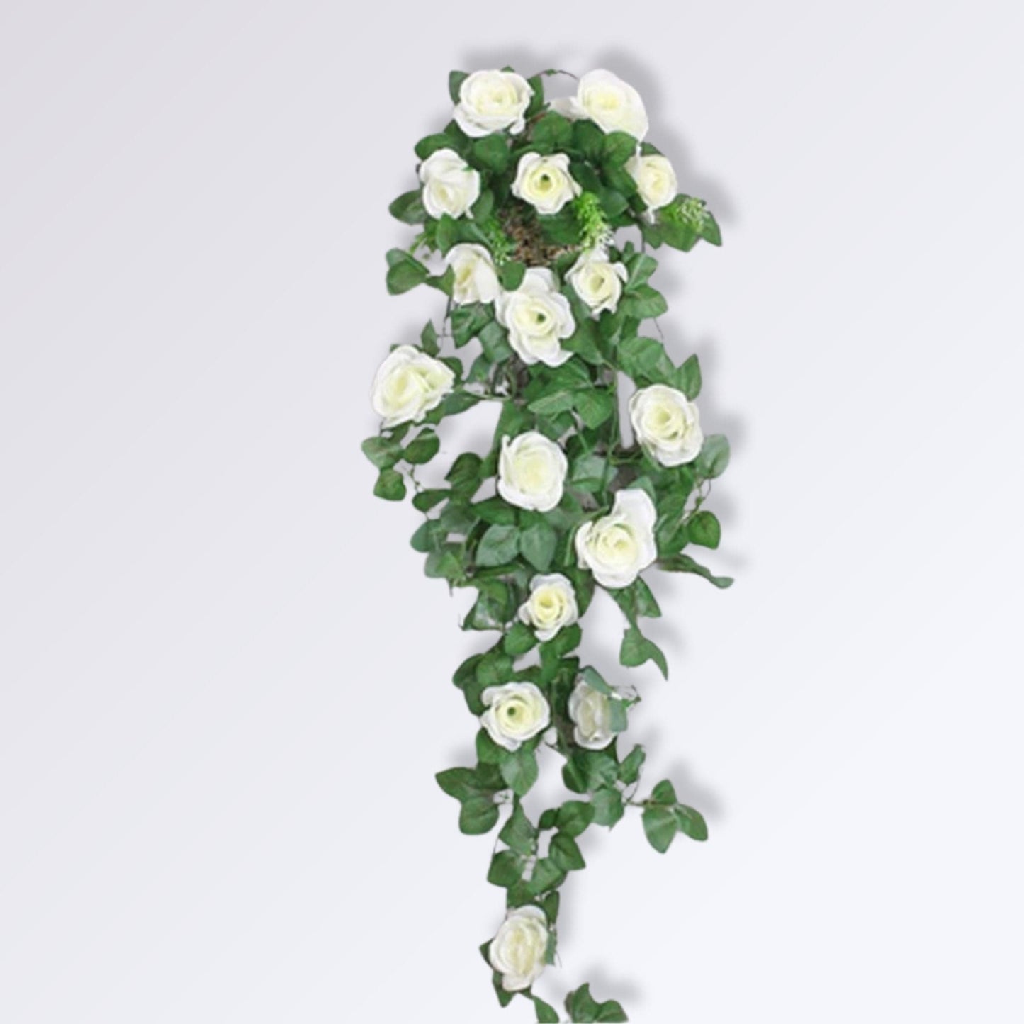 Plante Retombante Artificielle Fleurie Couleur Blanc