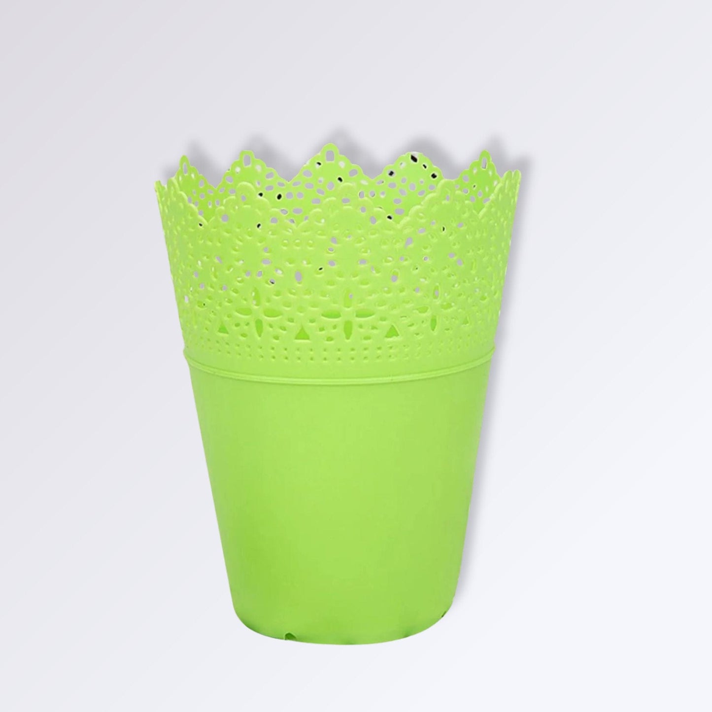 Pot De Fleur Coloré En Résine Couleur Vert Anis