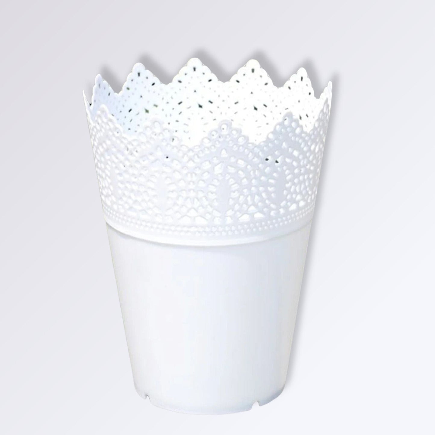 Pot De Fleur Coloré En Résine Couleur Blanc