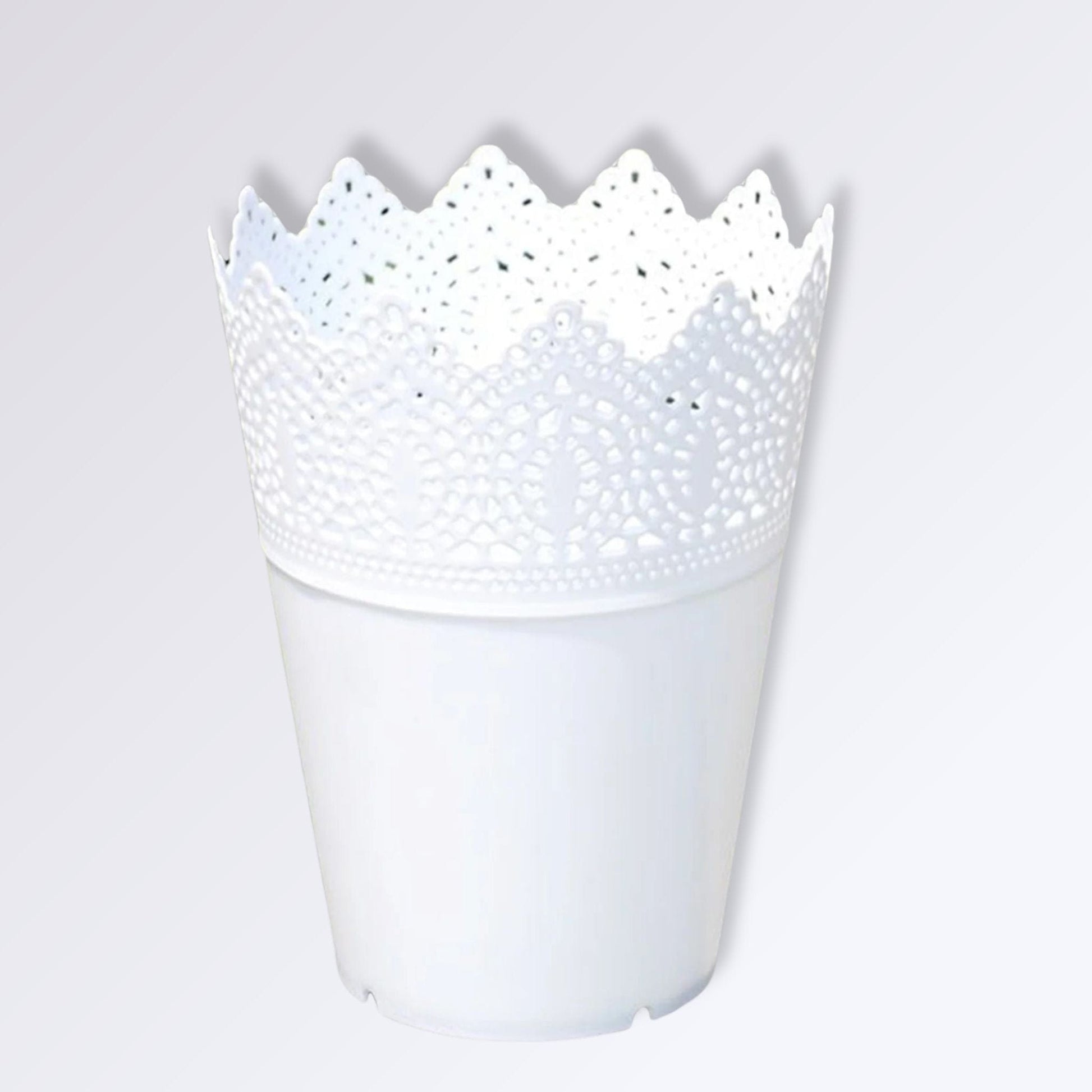 Pot De Fleur Coloré En Résine Couleur Blanc