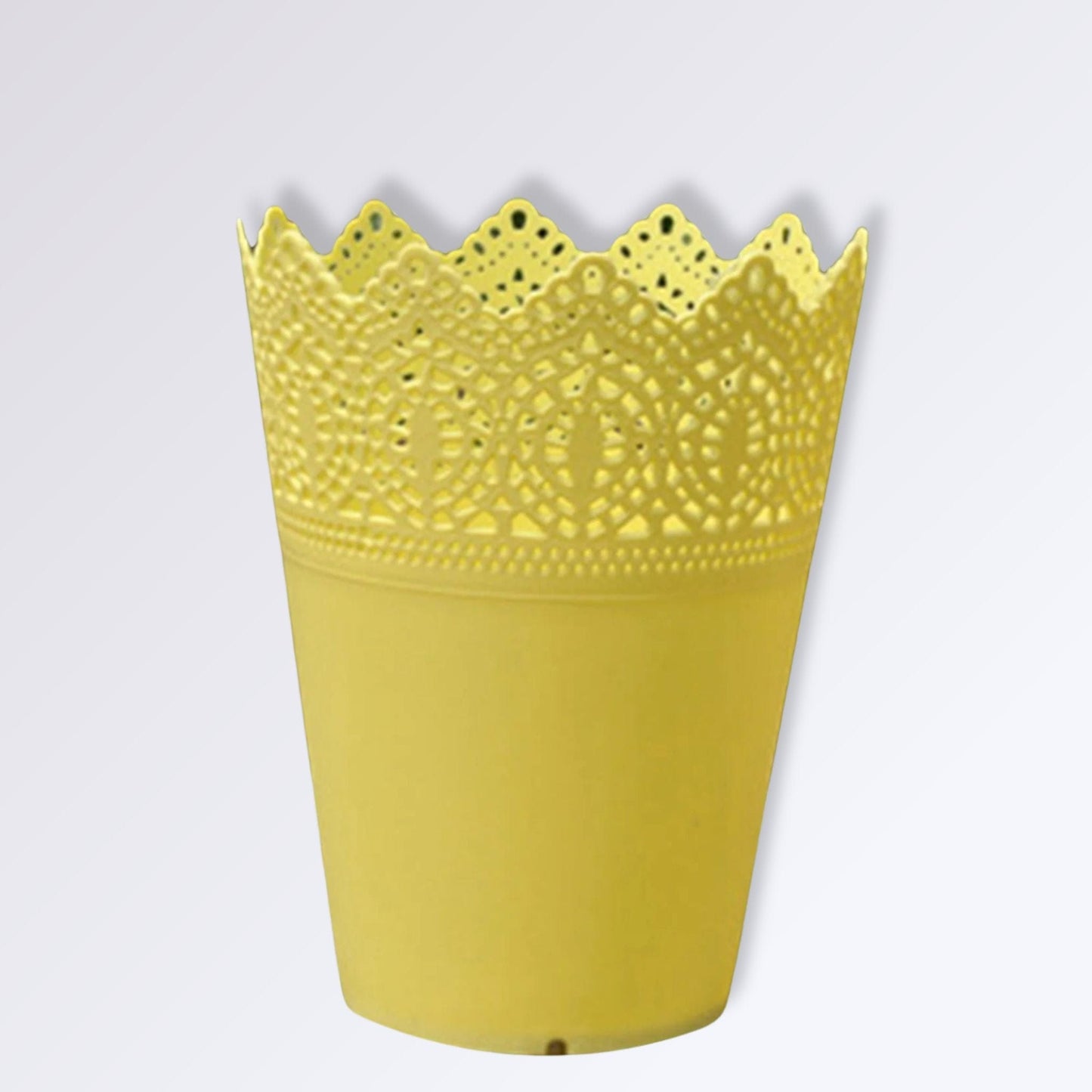 Pot De Fleur Coloré En Résine Couleur Jaune