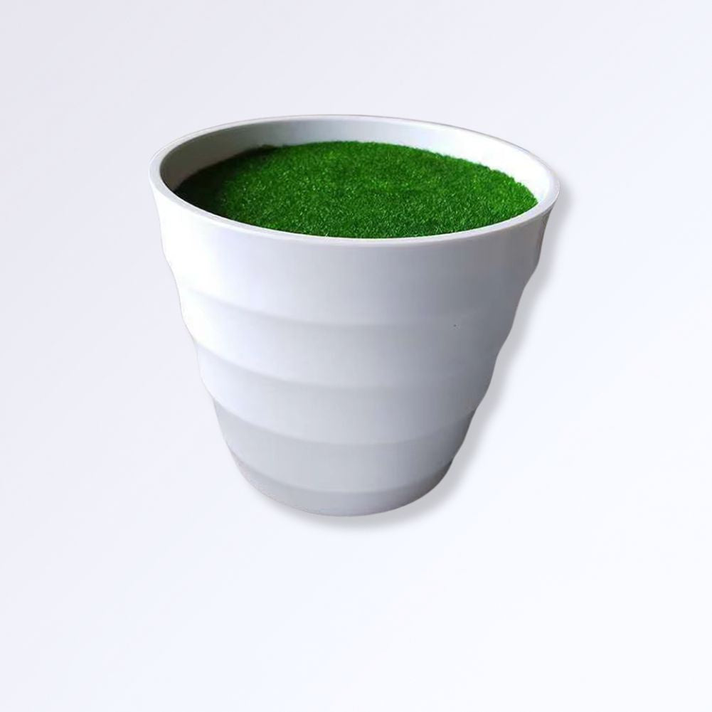 Pot de mousse verte imitation gazon pour plantes