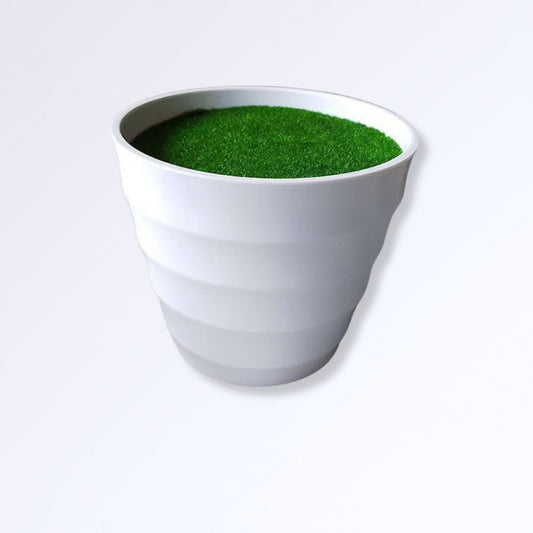 Pot de mousse verte imitation gazon pour plantes